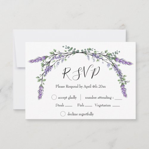 Lavender and Eucalyptus RSVP Card