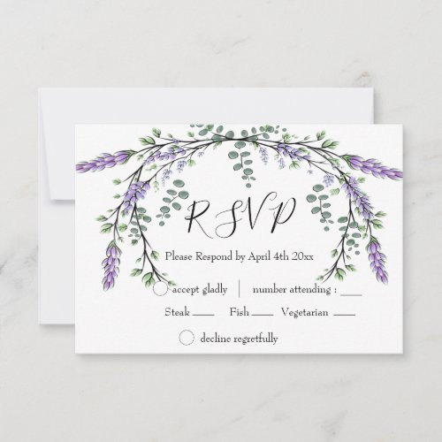 Lavender and Eucalyptus RSVP Card