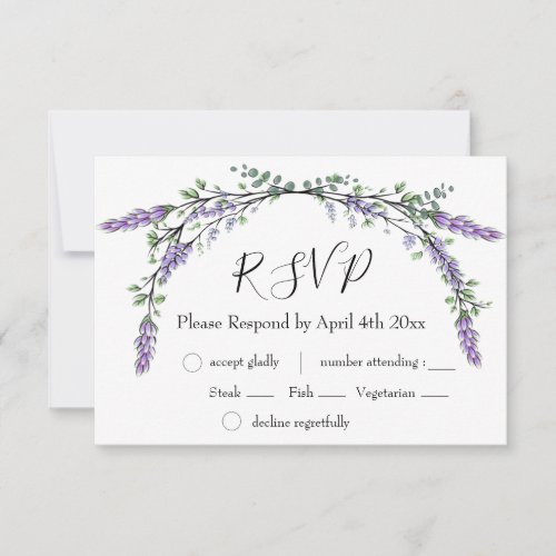 Lavender and Eucalyptus RSVP Card