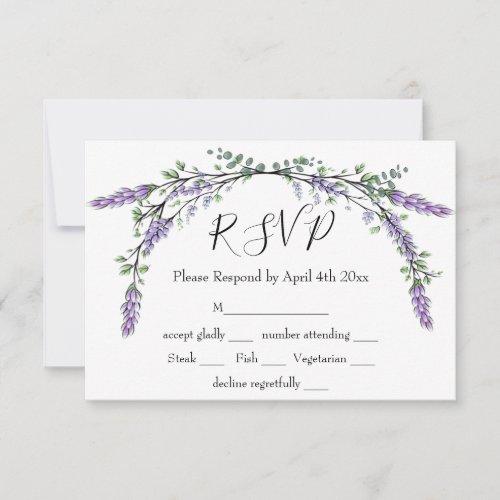 Lavender and Eucalyptus RSVP Card