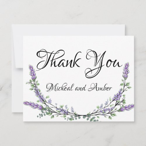 Lavender and Eucalyptus Thank You Card