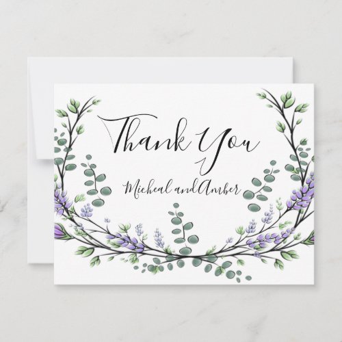 Lavender and Eucalyptus Thank You Card