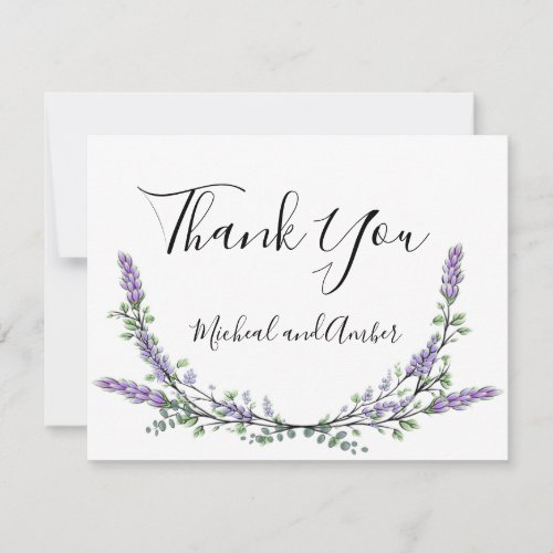 Lavender and Eucalyptus Thank You Card