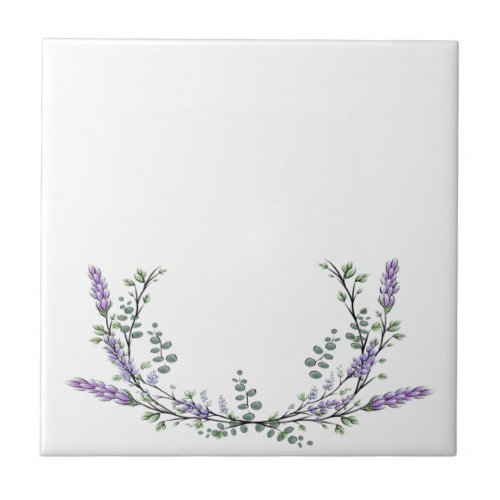 Lavender and Eucalyptus Tile