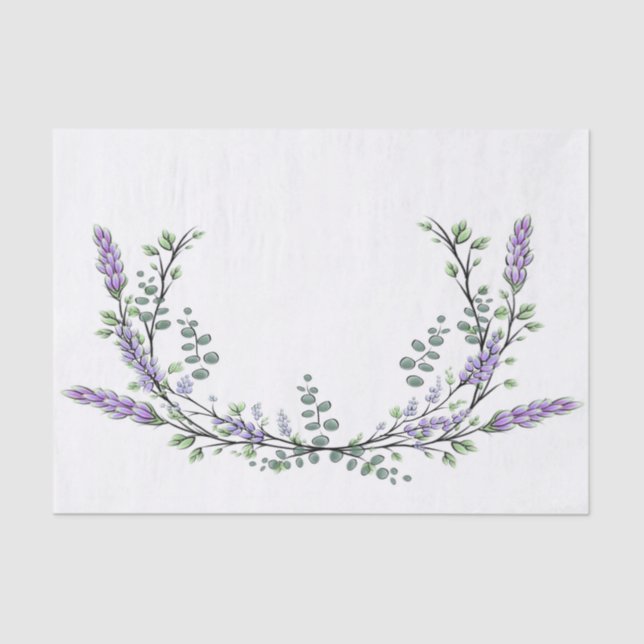 Lavender and Eucalyptus Tissue Paper (Front)