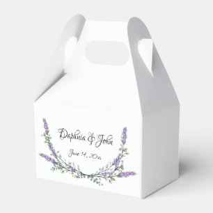 Lavender and Eucalyptus Watercolor Painting Favor Boxes