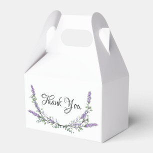 Lavender and Eucalyptus Watercolor Painting Favor Favor Boxes