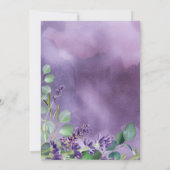 Lavender and Eucalyptus White Marble Bridal Shower Invitation (Back)