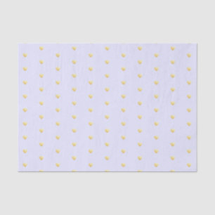 Lavender and Gold Hearts Faux Foil Pattern Tissue Paper