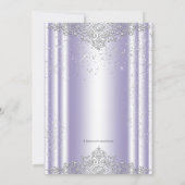 Lavender and Gray Pearl Bridal Shower Invitation (Back)