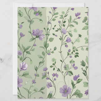 Lavender and Green Floral Design