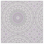 Lavender and Green Mandala Pattern Design Fabric
