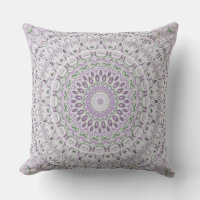 Lavender and Green Mandala Pattern Design