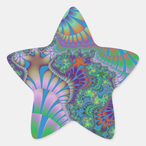 Lavender and Green Melt Star Sticker