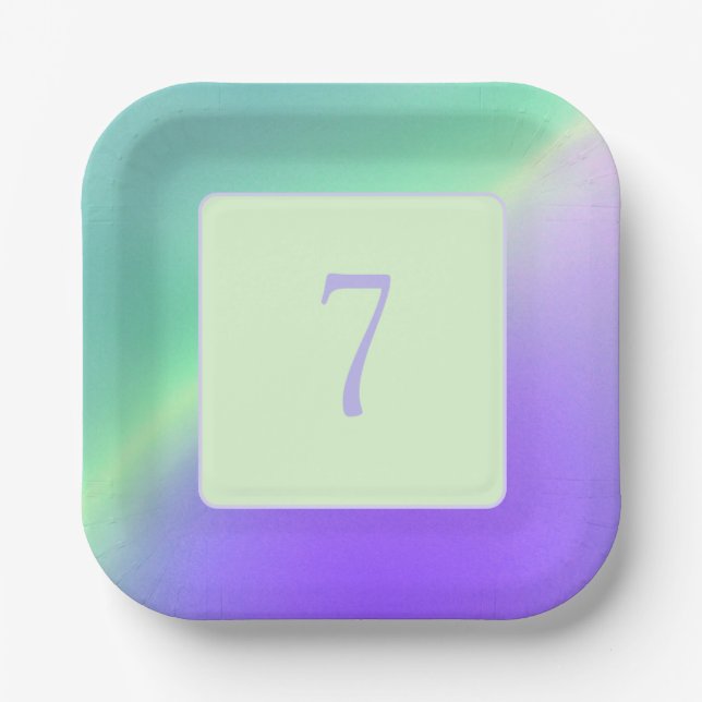 Lavender and Green Paper Plate (Front)