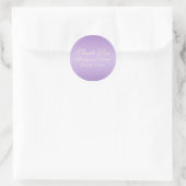 Lavender and Ivory 1.5" Round Thank You Sticker (Bag)