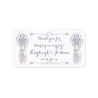 Lavender and Lace Wedding Favor Labels