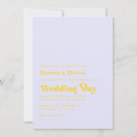Lavender and Lemon Zest Retro Typography Wedding