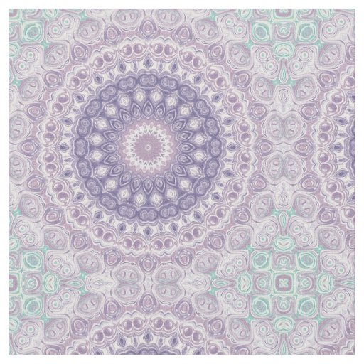 Lavender and Lilac Mandala Pattern Fabric
