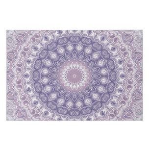 Lavender and Lilac Mandala Pattern Faux Canvas Print