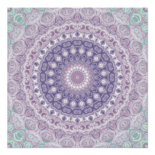 Lavender and Lilac Mandala Pattern Poster