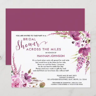 Lavender and Lilacs Floral Bridal Shower by Mail Invitation