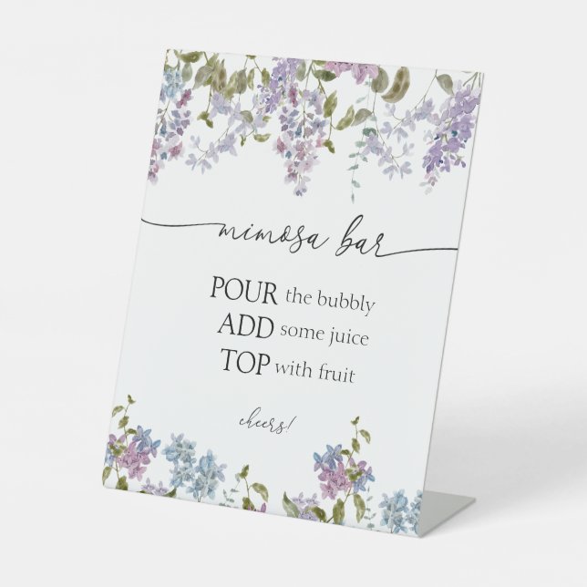 Lavender and Lilacs Mimosa Bar Sign (Front)