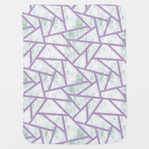 Lavender and pale green mosaic pattern baby blanke baby blanket