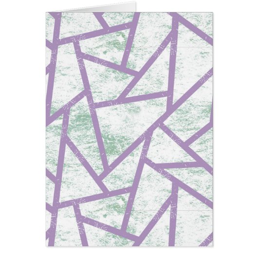 Lavender and pale green mosaic pattern cards (Front)