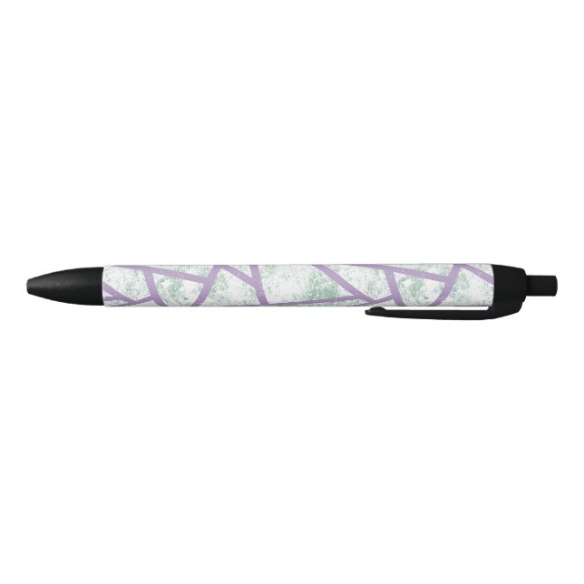 Lavender and pale green mosaic pattern pen (Bottom)