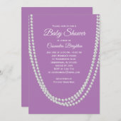 Lavender and Pearls Baby Shower Invitation (Front/Back)