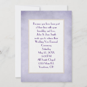 Lavender and Pearls Wedding Invitation