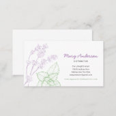 Lavender and Peppermint Essential Oil Business Card (Front/Back)