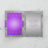 Lavender and Pewter Heart Thank You Card (Inside)