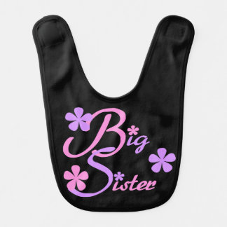 Lavender and Pink Big Sister Bib