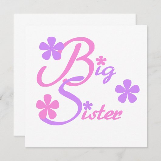 Lavender and Pink Big Sister Gifts (Front/Back)