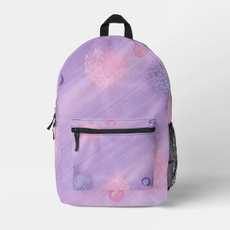 Lavender and Pink Blends and Spheres Backpacks