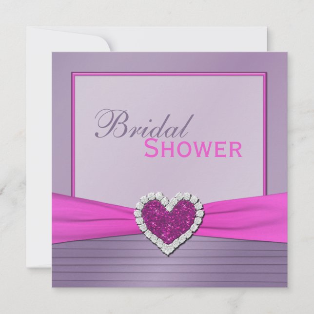 Lavender and Pink Bridal Shower Invitation (Front)