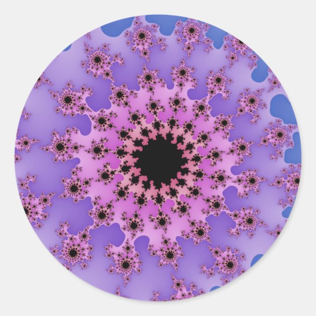 Lavender and Pink Eye Classic Round Sticker (Front)