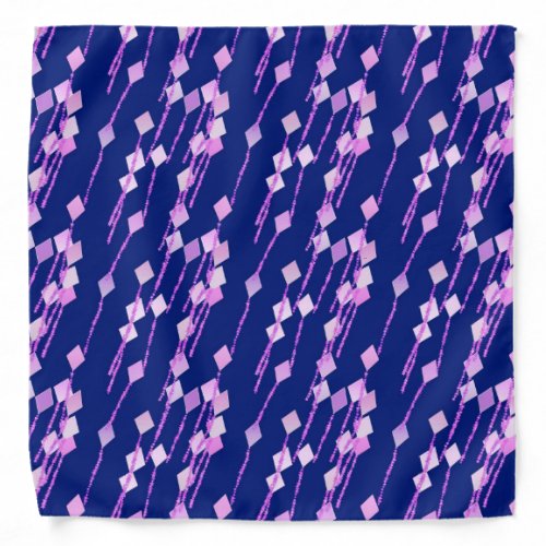lavender and pink kites against dark blue bandana