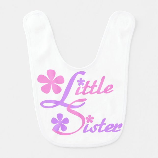 Lavender and Pink Little Sister Bib (Front)