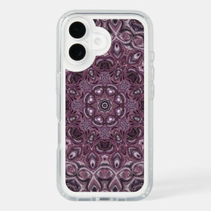 Lavender and Plum Marble Mandala Pattern iPhone 16 Case