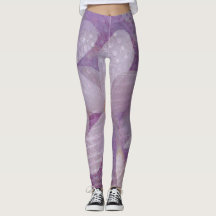 Lavender and Purple Abstract Floral Leggings