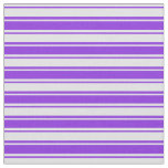 [ Thumbnail: Lavender and Purple Colored Lined/Striped Pattern Fabric ]