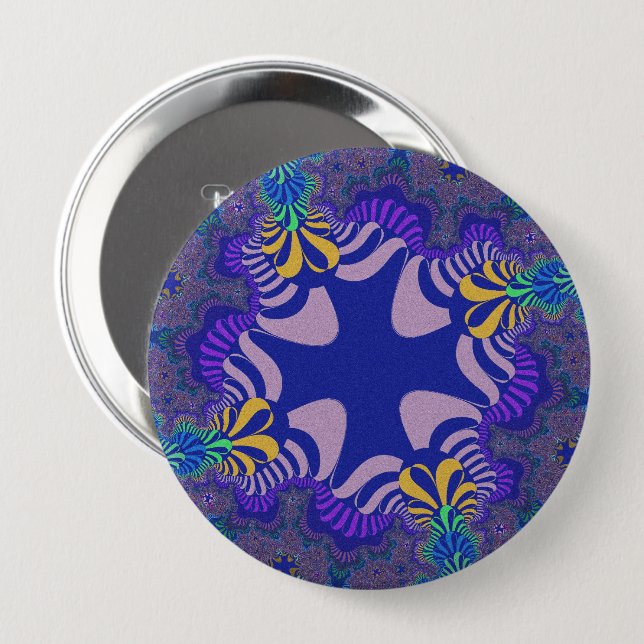 Lavender and Purple Cross Button (Front & Back)