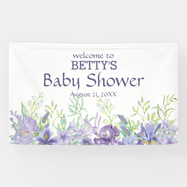 Lavender And Purple Flowers Banner (Horizontal)