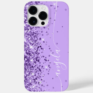 Lavender and Purple Glitter Glam Signature Case-Mate iPhone 14 Pro Max Case