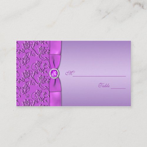 Lavender and Purple Jewelled Placecards Business Card