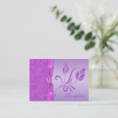 Lavender and Purple Jewelled Reception Card (Standing Front)