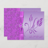 Lavender and Purple Jewelled RSVP Card (Front/Back)